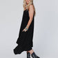 Three Bird Nest - Ellie Ruffle Midi Dress - Black: