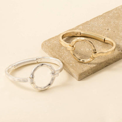Anarchy Street - Hammered Circle Bangle Bracelet