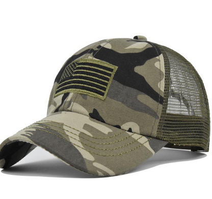 UNISHE - Camo USA Flag 4th of july Trucker Hats DX032