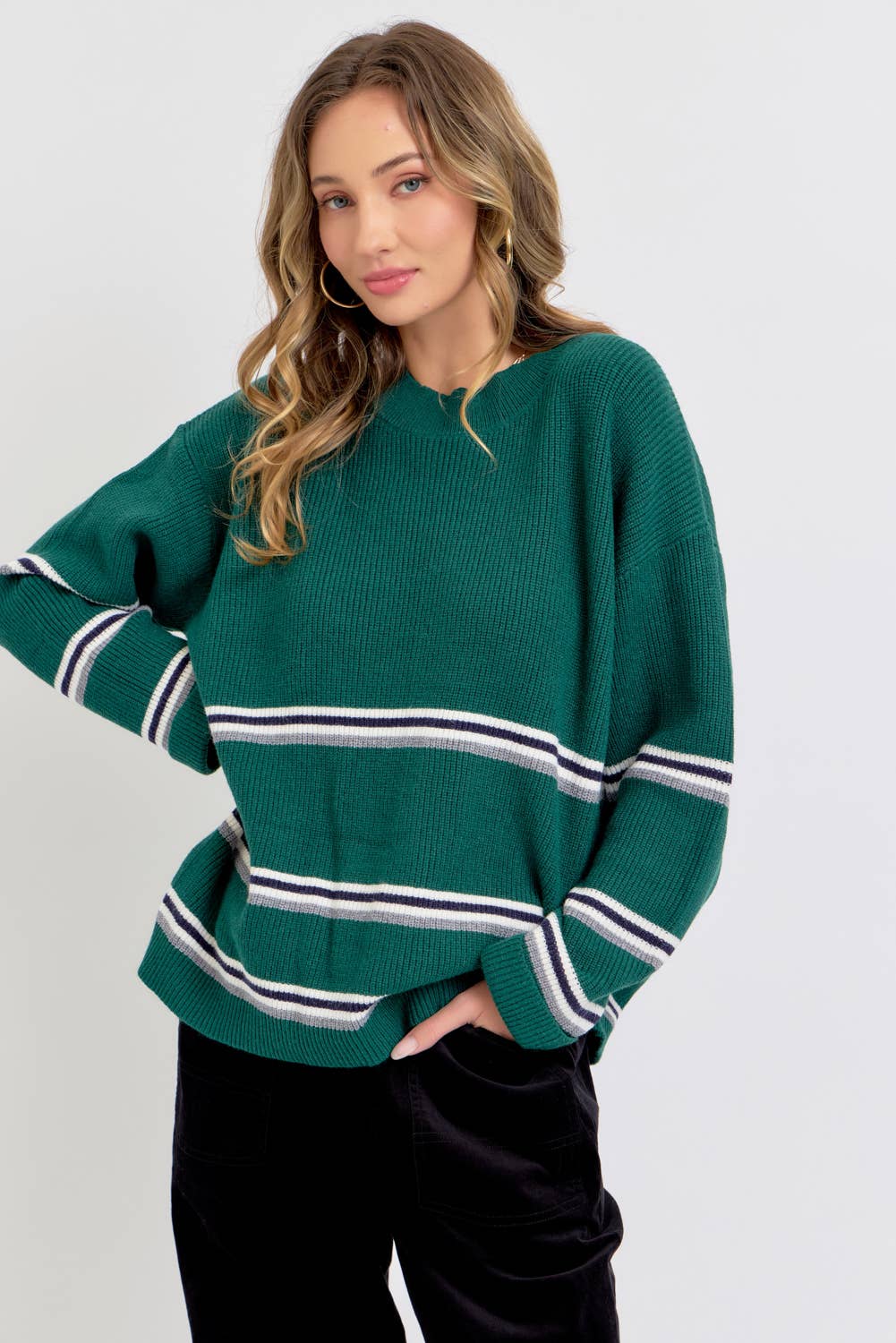 Sweet Lovely by Jen - PULLOVER CASUAL KNIT TOP