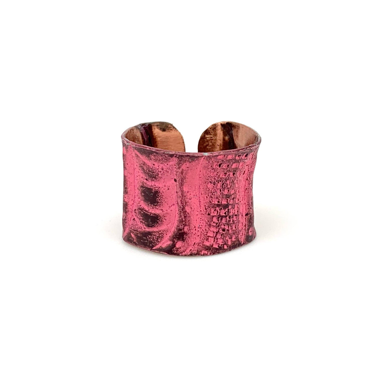 Anju Jewelry - Copper Patina Ring - Coral Waves