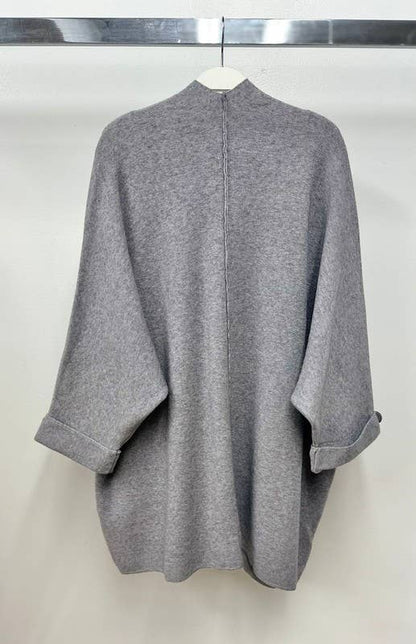 - FLUFFY TASSEL FRONT ZIPPER RELAXED FIT CARDIGAN