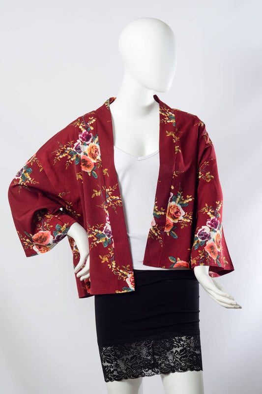 Leto Accessories - Lush Rose Short Summer Kimono