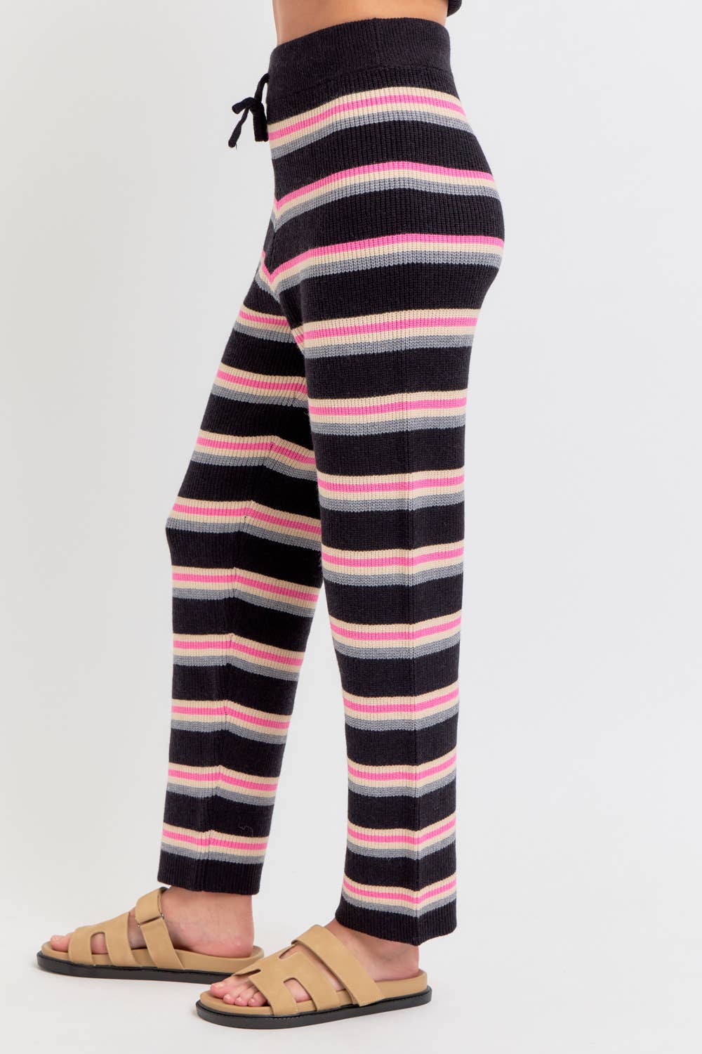 Sweet Lovely by Jen - KNIT STRIPED PULL-ON-PANTS