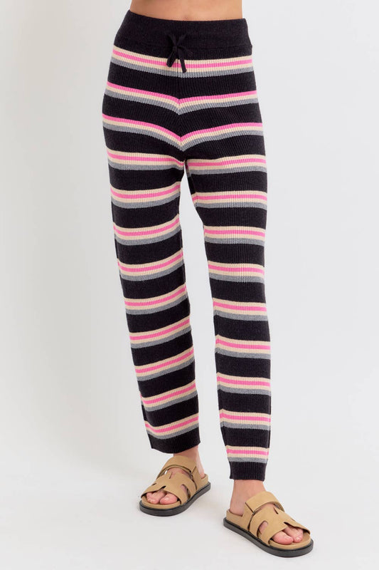 Sweet Lovely by Jen - KNIT STRIPED PULL-ON-PANTS