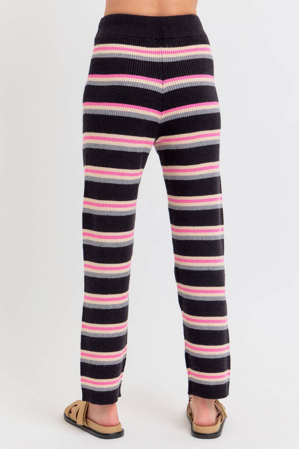 Sweet Lovely by Jen - KNIT STRIPED PULL-ON-PANTS