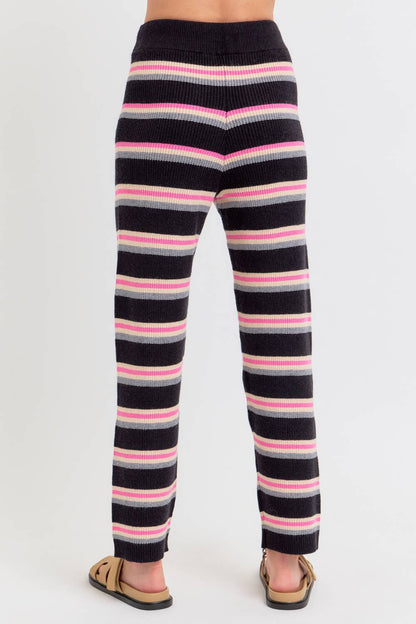 Sweet Lovely by Jen - KNIT STRIPED PULL-ON-PANTS