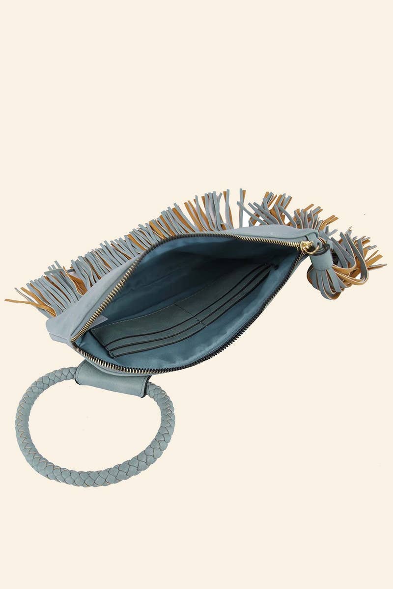 Anarchy Street - Fringe Cuff Clutch Tassel Wristlet Clutch Bag
