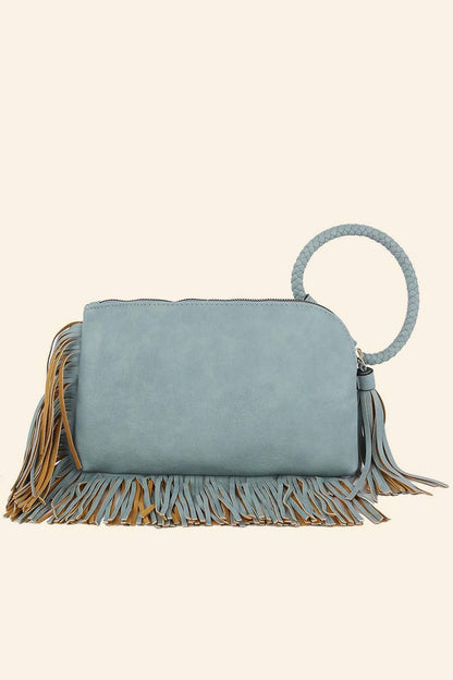 Anarchy Street - Fringe Cuff Clutch Tassel Wristlet Clutch Bag