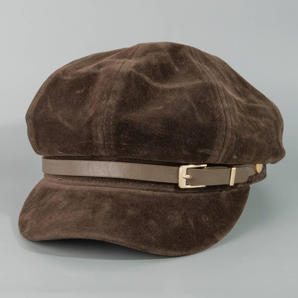 Anarchy Street - Thin Belt Strap Cabbie Newsboys Cap