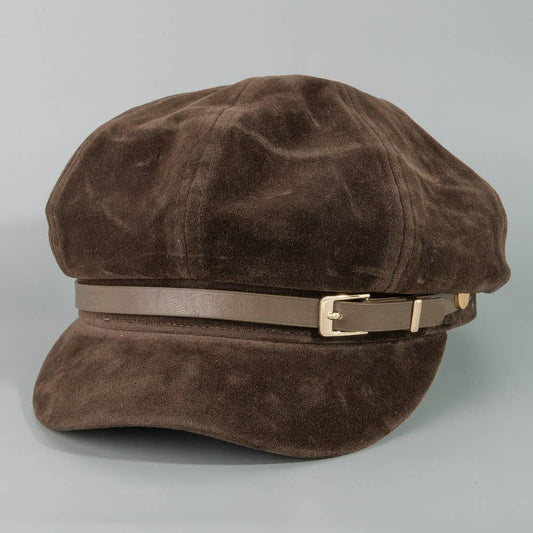 Anarchy Street - Thin Belt Strap Cabbie Newsboys Cap