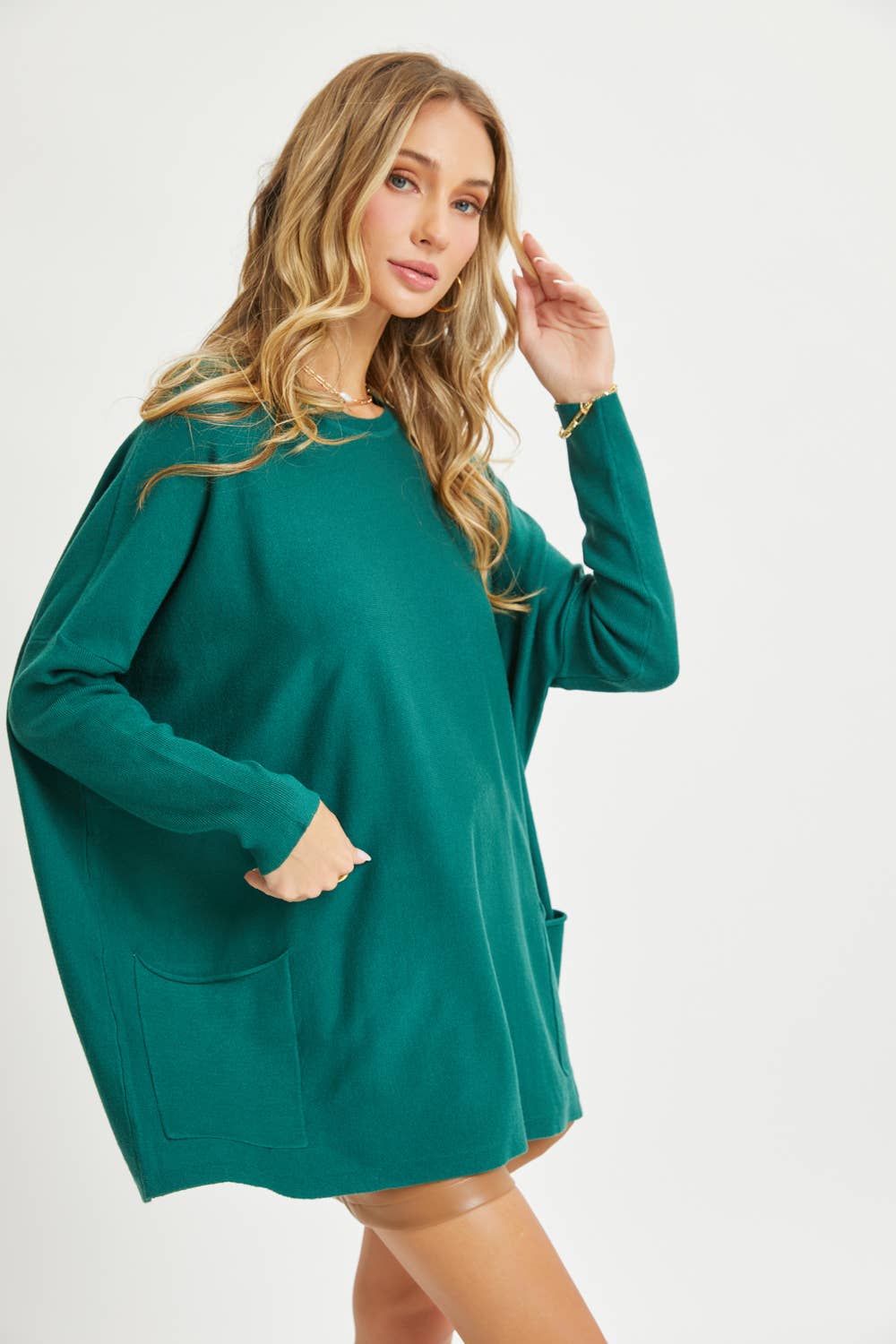 Sweet Lovely by Jen - OVERSIZE/LOOSE FIT ROUND NECK KNIT TOP