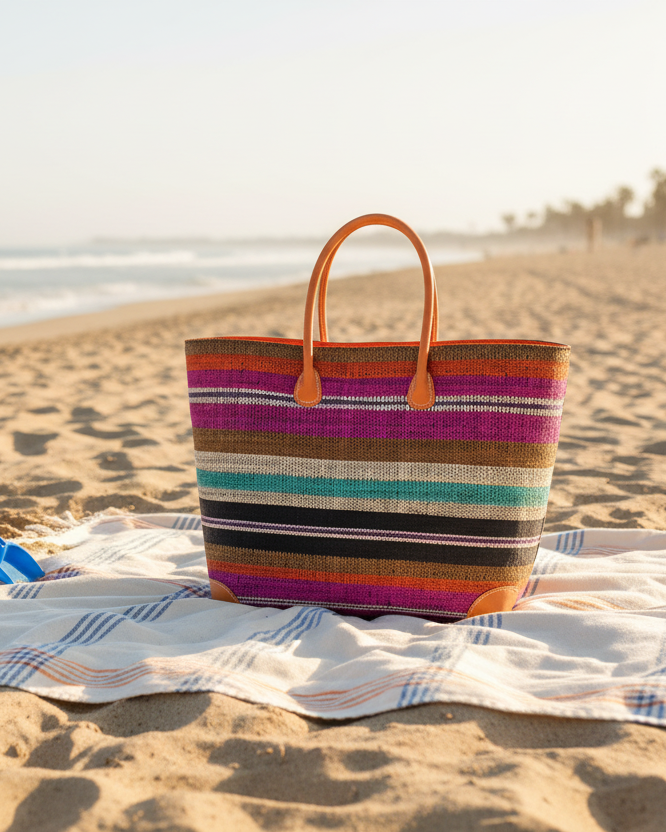 Shebobo - Bolinas XL Straw Basket Bag