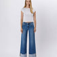 Lovervet by VERVET - HIGH RISE CUFFED WIDE JEANS LV1592