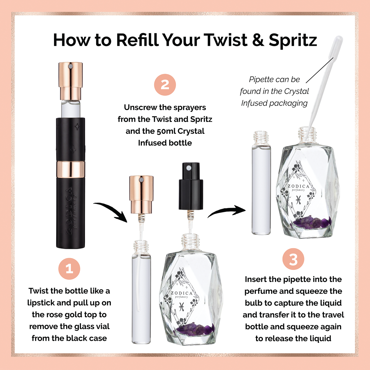 Zodica Perfumery - Zodiac Perfume Twist & Spritz Travel Spray Gift Set 8ml