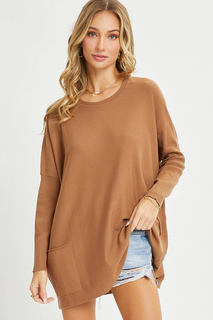 Sweet Lovely by Jen - OVERSIZE/LOOSE FIT ROUND NECK SWEATER