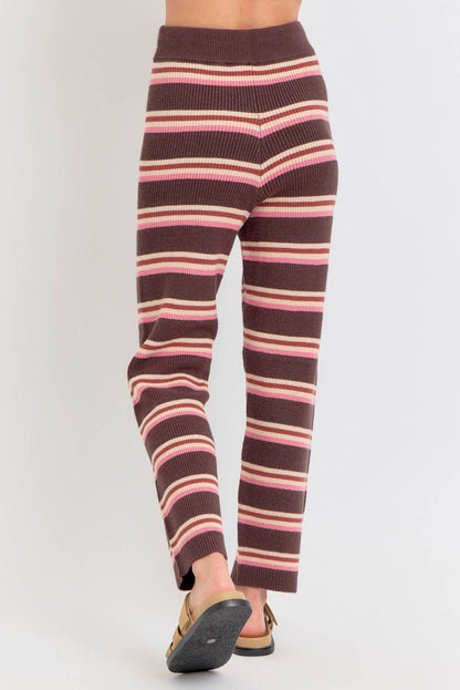 Sweet Lovely by Jen - KNIT STRIPED PULL-ON-PANTS
