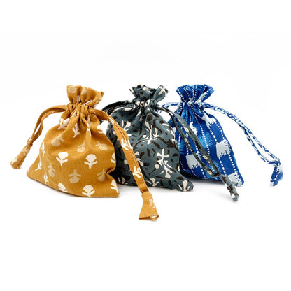 Anju Jewelry - 100% Cotton Drawstring Pouches - Set of 12