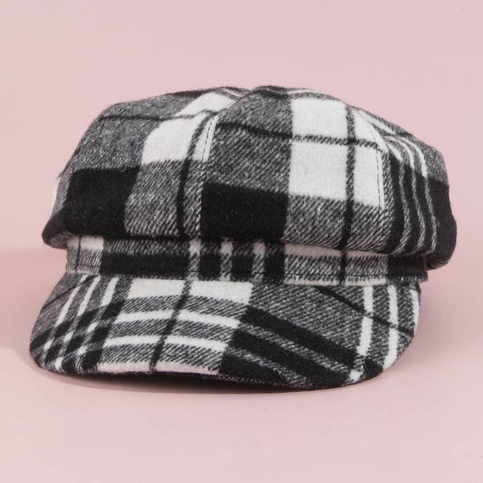 Anarchy Street - Tartan Plaid Eight Panel Newsboy Cap