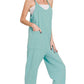 Spaghetti Strap Pocketed Cotton Jumpsuit