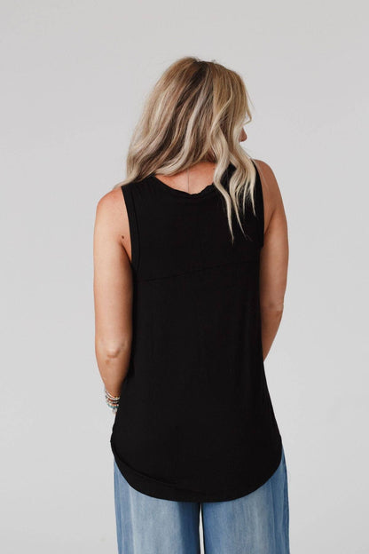 Three Bird Nest - Shelli Scoop Neck Tank Top - Black