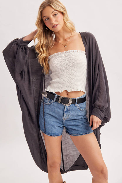 Bluivy - BOHO OPEN FRONT KIMONO CARDIGAN