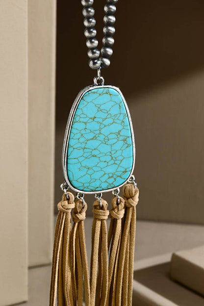 Urbanista - Ball Bead Necklace with Pendant & Accent Tassel