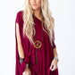 Three Bird Nest - The Wren Tunic - Burgundy: One Size