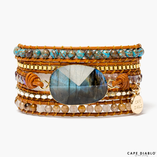 Cape Diablo - Labradorite Wanderer Wrap Bracelet