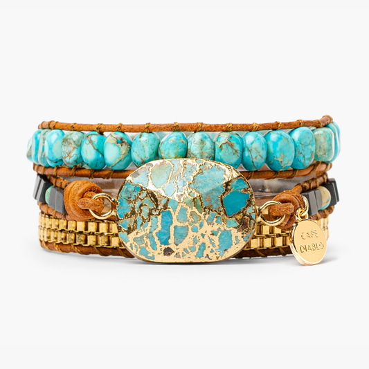 Cape Diablo - Turquoise Calming Energy Western Wrap Bracelet